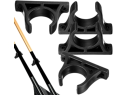Conjunto De 4 Presilhas De Remo De Caiaque Em Plástico Preto