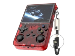 Console Portátil R36xx GOKOCO com 64 Gb, 10.000 Jogos, Versão Padrão Vermelha.
