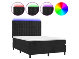 Box Spring Bed, Box Spring Beds Vidaxl Preto Veludo (140 X 200 Cm)