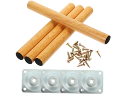 Extensores De Pés Madeira Maciça Popetpop Para Móveis, Substituição De Pés Mesa Para Jantar, Cadeira E Armário