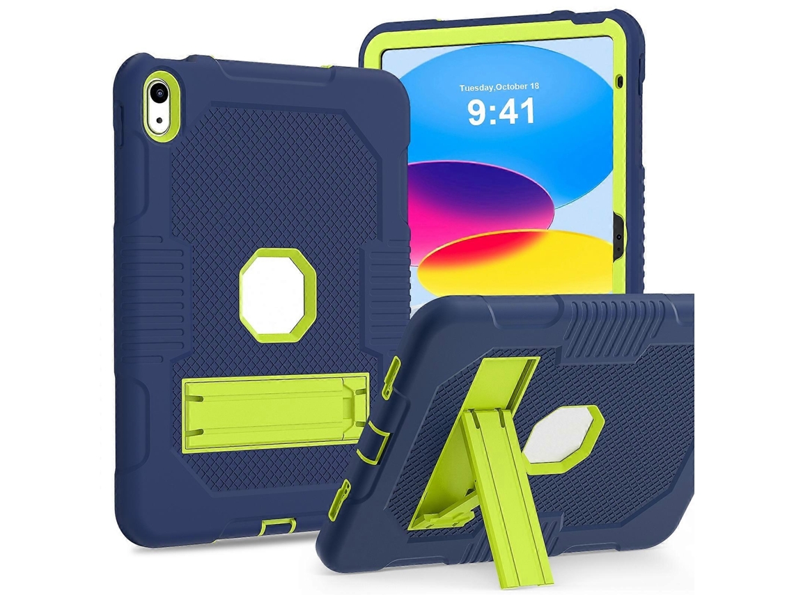 Capa Para Ipad 2025/2022 Com Robô Em Cores Contrastantes, Feita De Silicone E Policarbonato, Compatível Com Ipad De 10ª Geração (10,9 Polegadas) De 20