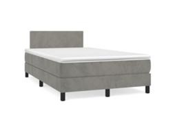 Box Spring Bed, Box Spring Beds Vidaxl Cinzeto Veludo (120 X 200 Cm)