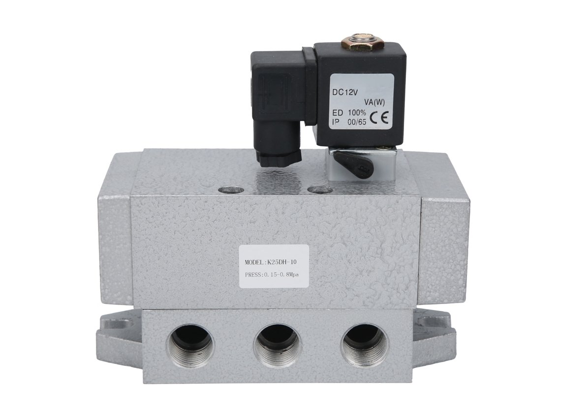 Válvula Solenoide Eléctrica 2 Posiciones 5 Vías Control Único G3/8 12v Dc K25dh‑10