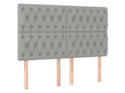 Cabeceira Cinza Claro 160x7x118/128 Cm Tecido MAISON EXCLUSIVE