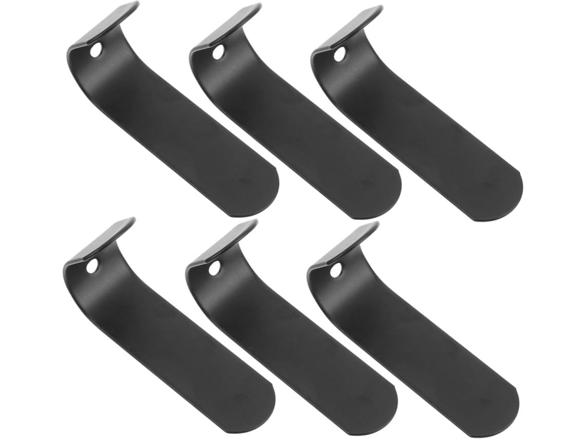 Conjunto De 6 Ganchos De Parede Em Alumínio Preto Com Design Espacial