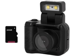 Mini Câmera Estilo Slr com Sensor Cmos de 16 Gb, Flash e Base. SFUSHOS