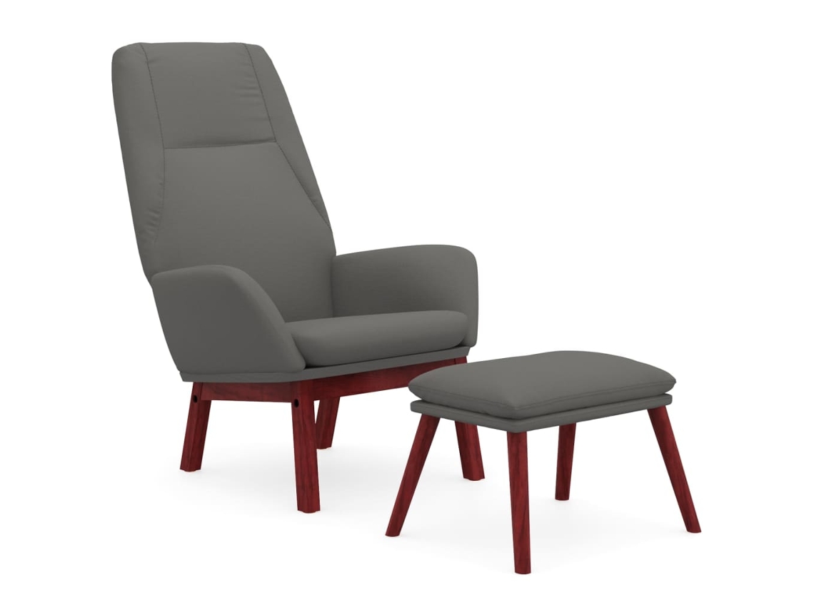 Relaxing Chair With Footstool, Relaxing Chair With Footstools Vidaxl Cinzeto Tecido