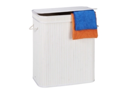 Cesto De Roupa Quadrado De Bambu