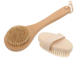 Conjunto De 2 Escovas Esfoliantes Corporais Com Cerdas Macias Para Banho E Ducha