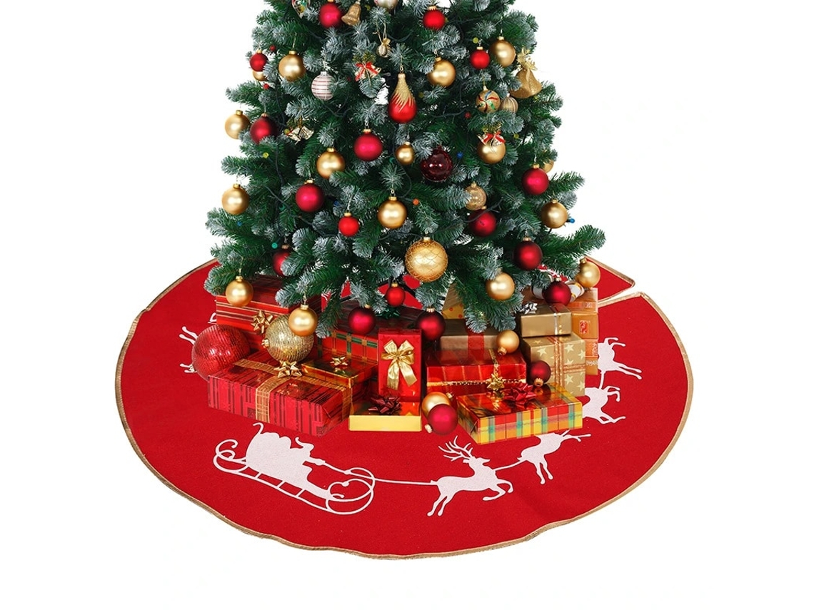 Saia Para Árvore De Natal 38,5 Polegadas Juta Decoração Natalina