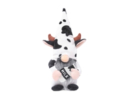 Muñecos Suecos de Vaca Regalo Con Botella de Leche Nórdico Pelúcia Ganado Lechero Hecho a Mano de Niveles Negro Y Blanco