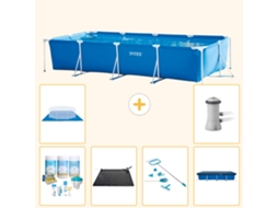 Intex Piscina Com Estrutura Retangular - 450x220x84 Cm - 7-peças S20062