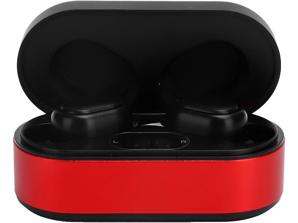 Fones De Ouvido Ejoyous Bluetooth 5.0 Com Visor Digital Led (preto/vermelho)