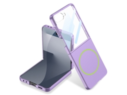 Capa Para Samsung Galaxy Z Flip 7 Ultra Protetor Ecrã Sem Fios Roxo Czhhmart