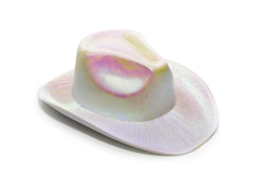 Sombrero de Cowboy Brilhante, com Purpurina, para Halloween, Carnaval, Natal, Cowboy Colorido, Pérola