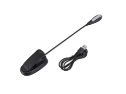 Luz de Leitura LED com Clip 360° Proteção para Olhos Carregamento USB para Dormitório