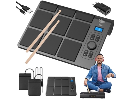Bateria eletrônica portátil Ed9 alimentada por bateria V Tone