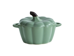 250Ml Tigela de Cerâmica em Forma de Abóbora com Tampa Salada Tigela de Cereais Esmalte Sopa Mingau Assadeira Forno Festa Assadeira Utensílios de Mesa