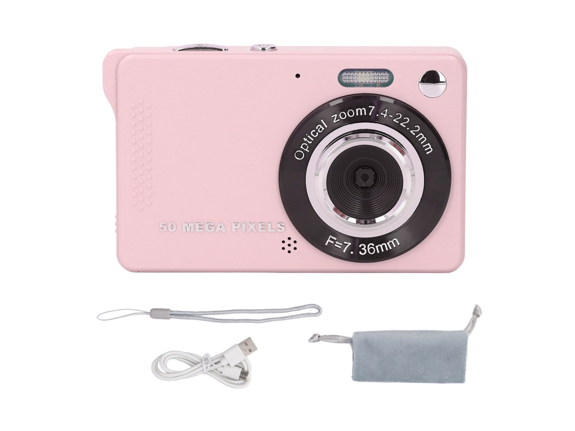 Câmera Digital 50mp Autofoco Gravação 1080p Tela 2,8 Polegadas Compacta De Bolso