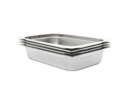 Vidaxl Recipientes Gastronorm 4 Pcs Gn 1/1 100 Mm Aço Inoxidável