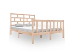 Estrutura de Cama 140x200 Cm Pinho Maciço MAISON EXCLUSIVE