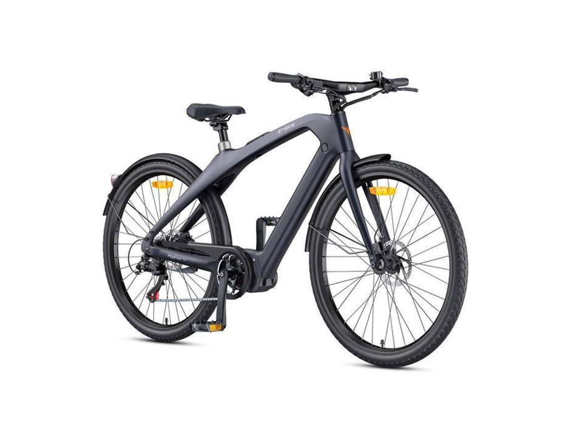 Bicicleta Elétrica Engwe N1 Pro Autonomia 100km Motor 250w Quadro Em Carbono Cinza