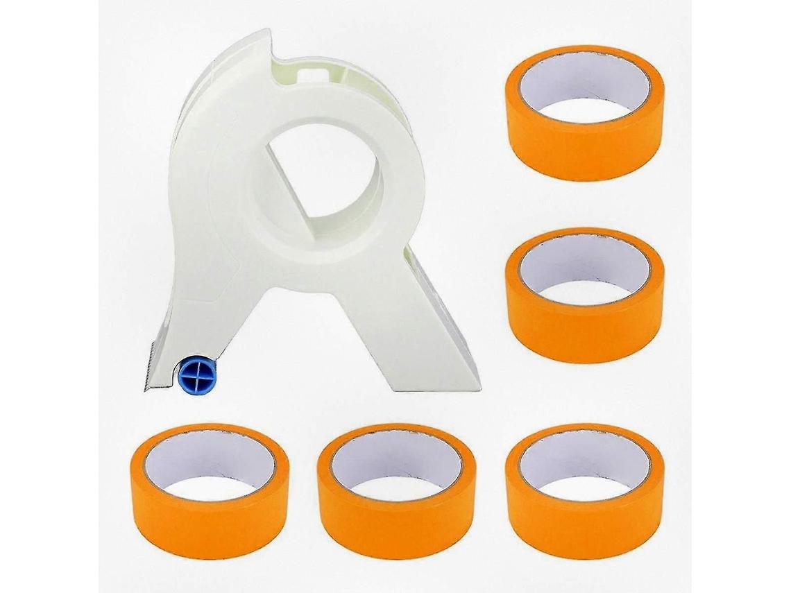 Conjunto de 6 Peças: Aplicador Fita Adesiva para Pintura, Ferramenta com 5 Rolos Acabamento e Dispensado R. GOKOCO