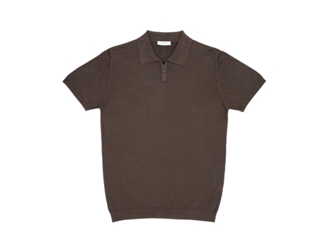 Polo De Homem Wool Co Filo Moka Algodão Castanho (2xl)