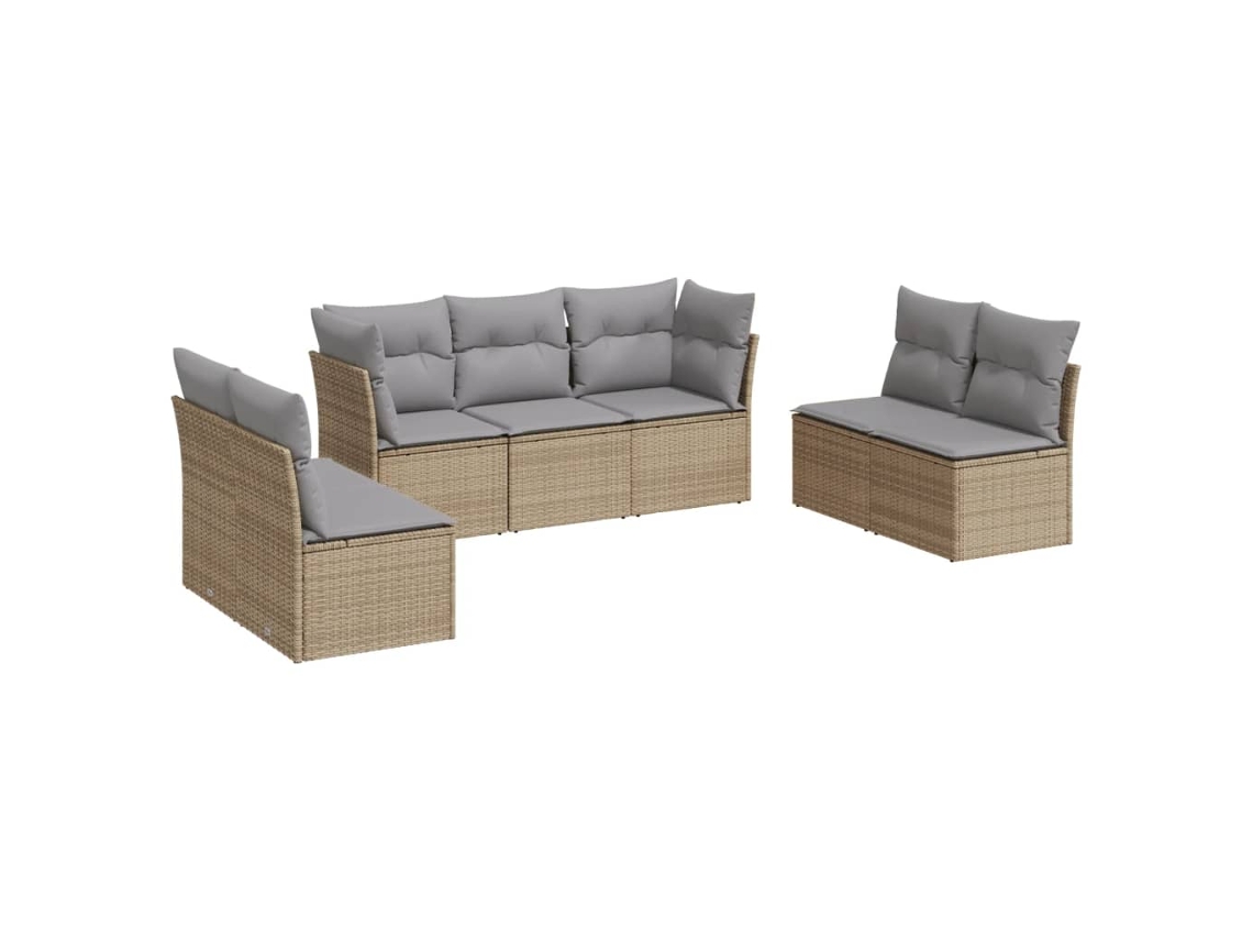 Garden Sofa Set, Garden Sofa Sets Vidaxl Bege Rattan / Vime (n/a)