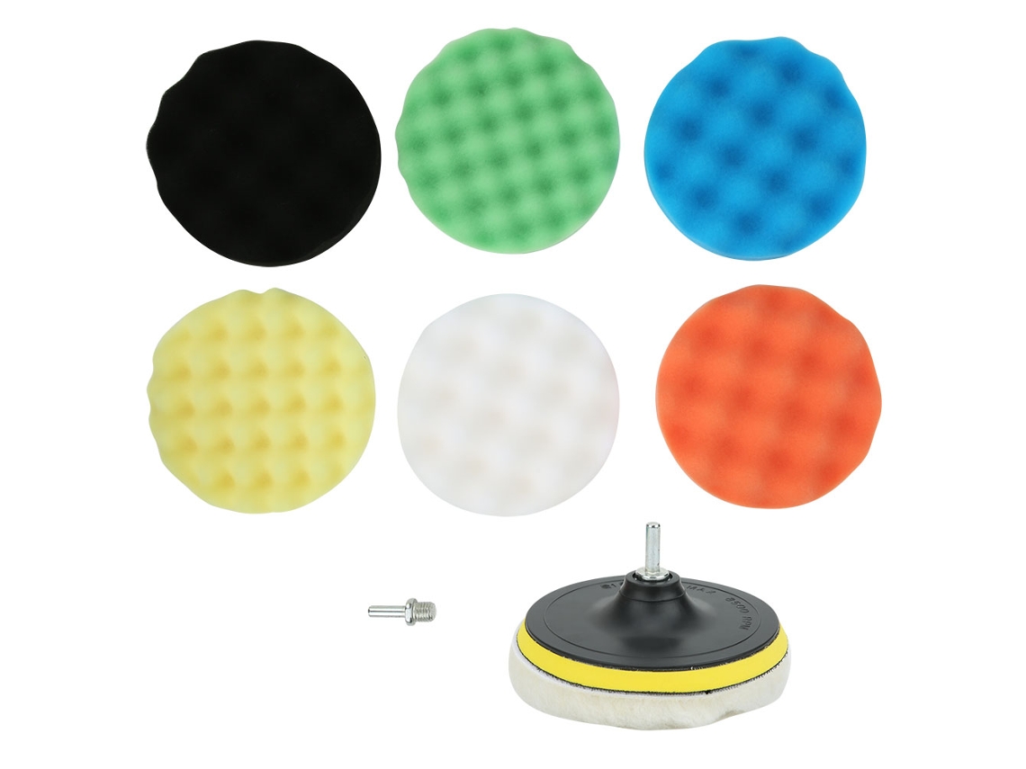 Kit De 8 Esponjas De Polimento Redondas De 6 Polegadas, Ferramentas Abrasivas De Polimento Onduladas Para Remover Arranhões