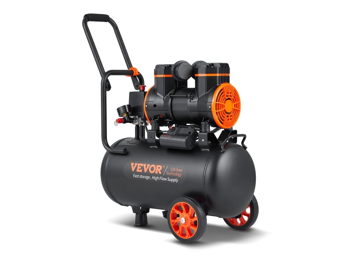 Compressor de Ar 6,3 Galões 1450 W Ultra Silencioso Sem Óleo