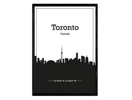 Póster NACNIC con mapa de Toronto Canada (A4)
