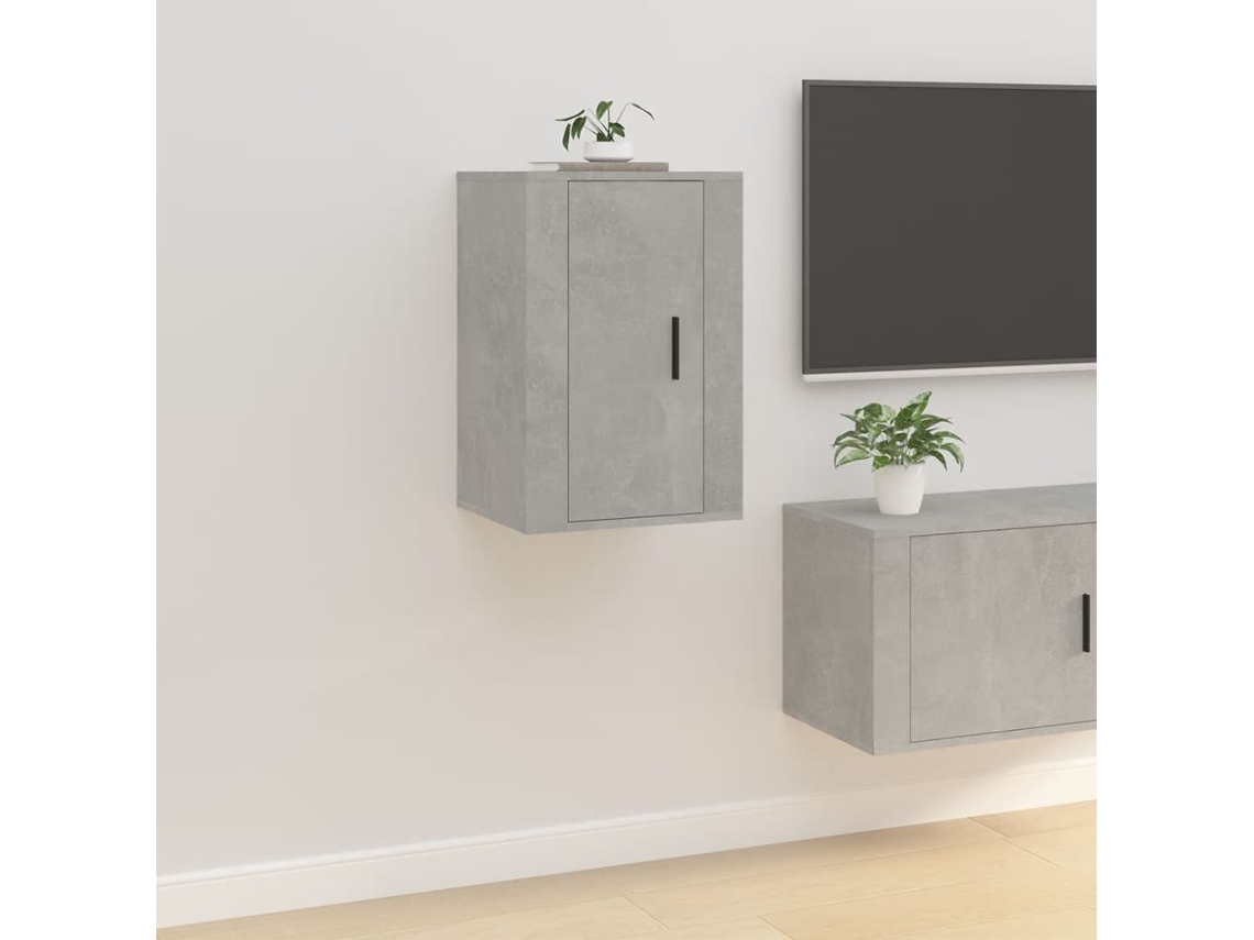 Vidaxl Móvel De Tv De Parede 40x34,5x60 Cm Cinzento-cimento