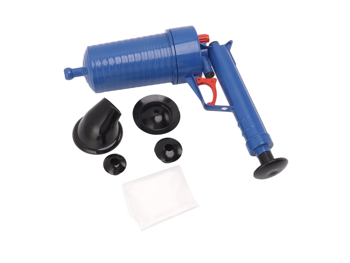 Desentupidor Pneumático Air Drain Blaster com 4 Plugues de Borracha S/MARCA