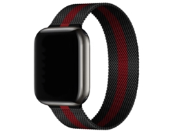 Bracelete Para Apple Watch 42/44/45/46/49mm Preto-vermelho Cuich