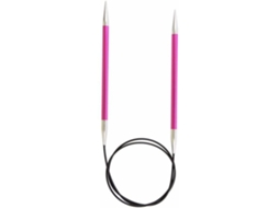 KnitPro KP47126 Agulhas de Tricô circulares fixadas em Alumínio Zinco, Madeira, Multicolorido, 38,5 x 0,9 x 5,5 cm
