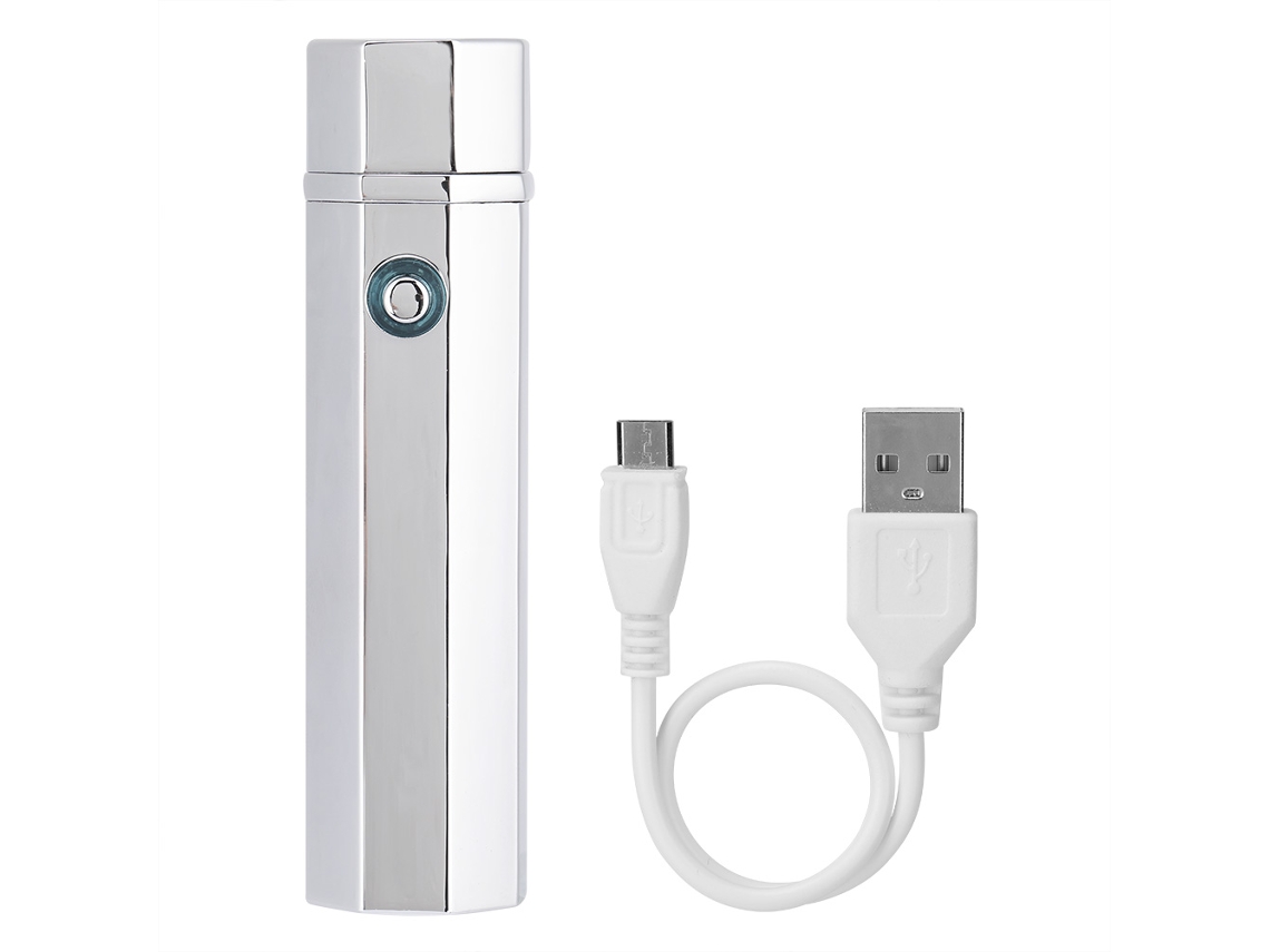 Isqueiro À Prova De Vento Usb Recarregável Eletrônico Sem Chama