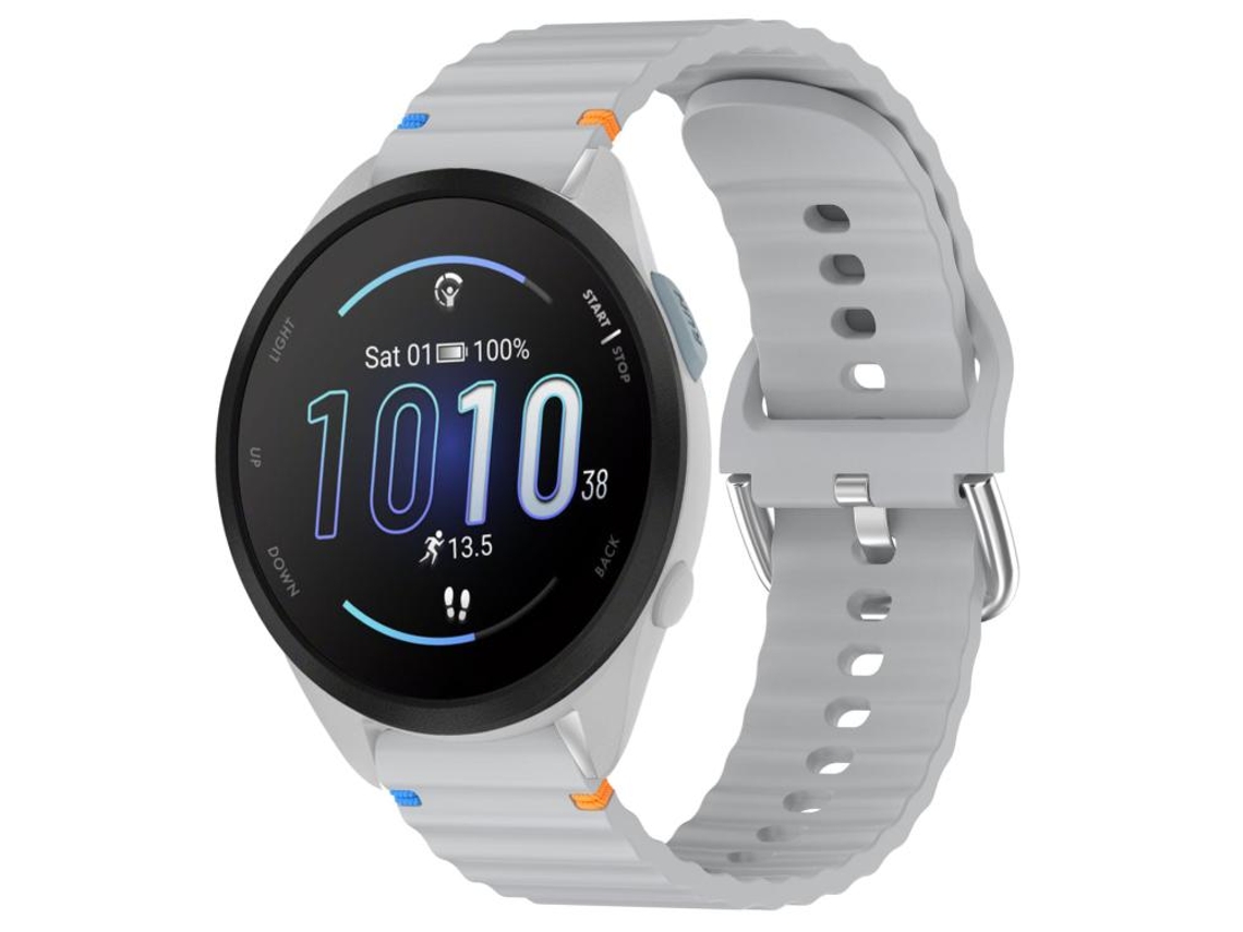 Bracelete para Garmin Forerunner 165 Silicone Grão Ondulado XIAOMOYU (20cm)