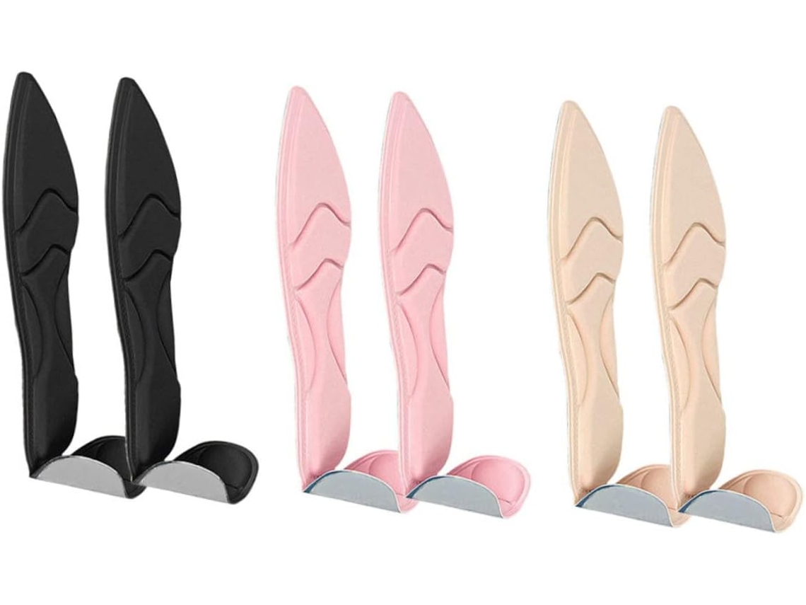 Ipetboom 3-pares De Palmilhas Flexíveis Para Calcanhar, Almofadas Para Sapatos Grandes, Suporte Para O Peito Do Pé