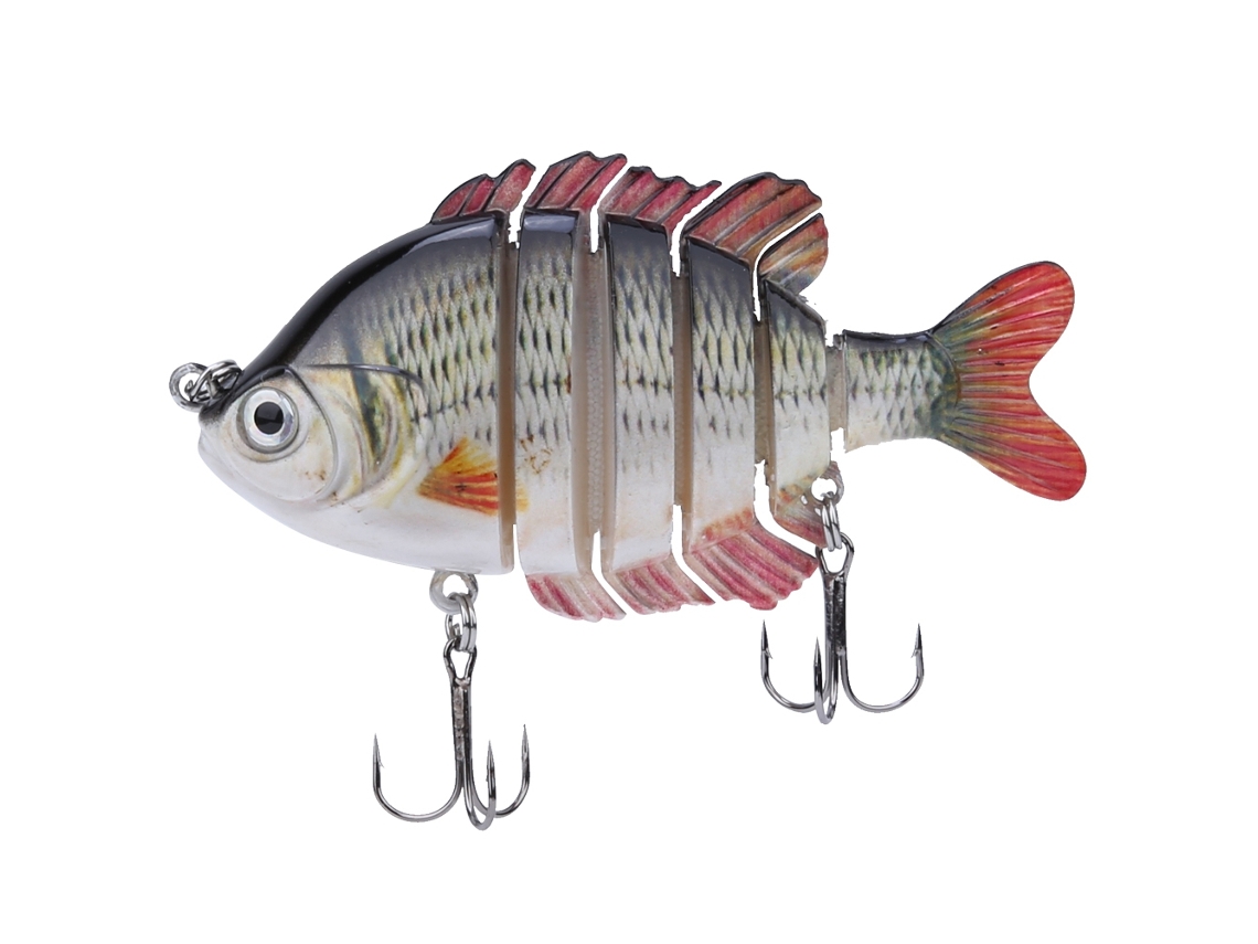Bionic Bait, Bionic Fish Luring, Multi-section, Bait Bionic Bait Six-section Fish Small Tilapia Three Hooks (8.5cm 24.7g) Size 2
