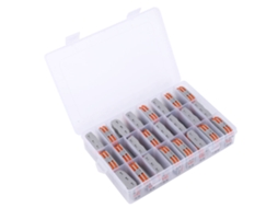 Awts 48pcs Bloque de Terminales de Conductor Pct 2 2 11~28awg Conector de Cable Eléctrico Con Resorte Y Palanca