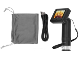 Microscópio Digital Portátil, Ampliação De 1000x, Ecrã Ips De 2 Polegadas
