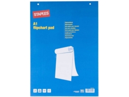 Bloco de Papel para Flipchart STAPLES A1 Branco (584x813mm)