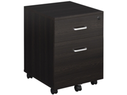 Arquivo móvel para A4, com rodas, 2 gavetas, wenge, 40x45x55,6cm | S/MARCA