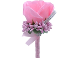 Buquê de Noiva com Rosas, Corsage Feito À Mão, Flores de Lapela, Decoração para Baile de Formatura , para Casa e Casamento AQUAFORGE (rosa Escuro)