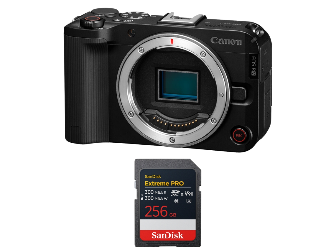 Eos R50 V + 1 Sandisk 256gb Extreme Pro Uhs ii Sdxc + Ebook “20 Dicas para Fotos Que Impressionam” CANON