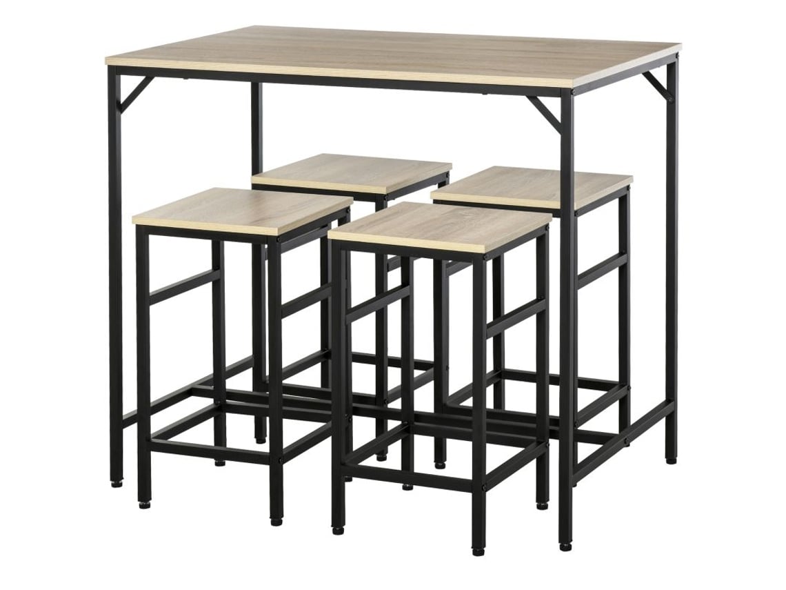 Conjunto de mesa de bar em estilo industrial