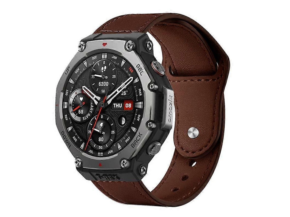 Pulseira De Couro Com Fivela De Rebite Xdfind Para Amazfit T-rex 3