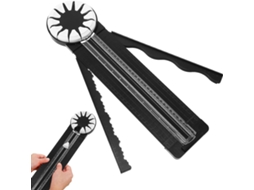 Cortador de Papel Kraft Amosfun em Plástico Preto com Bordas Onduladas, Ferramenta Corte Reto para Scrapbookin