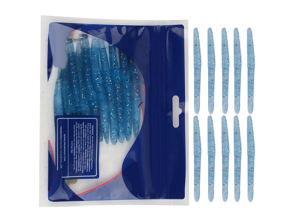 Lure Bait (floating Soft Bait) New Product 10cm/4g Floating Soft Worm Lure Silicone Soft Bait Fish (10-pack) (blue H)